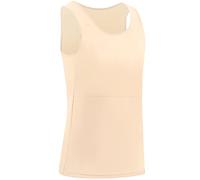 XUJI Chest Binder Transgender Tomboy Breathable Binder Trans Long Pullover Tank Top (K, S) Nude