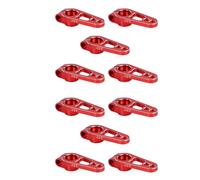 XUJIAN 10PCS Aluminum Alloy 25T 31Mm Steering Servo Arm Horn for RC Car Crawler Parts,Red
