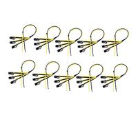 XUJIAN 10Pcs/Set 1 to 3 Power Supply Cable 8Pin Graphics Card Splitter Wire 12AWG+18AWG Power Cord