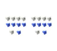 XUJIAN 20Pcs 3 PIN 20A 250V AC Powercon Connector Socket NAC3MPA-1 NAC3MPB-1 Output Connector Blue and Grey White
