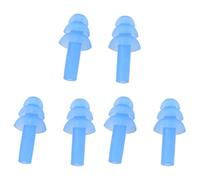 XUJIAN 3 Pair Swimming Dive Flexible Silicone Ear Plugs Earplug Blue