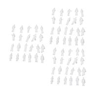 XUJIAN 300Pcs HO Scale 1:100 White Model People Unpainted Train Figures