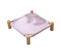 XUJIAN Elevated Pet Bed, Cat and Dog Stool Bed, Pet Chair with Wooden Legs, Plush Pet Bed, Puppy Sofa Light