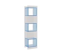 XUJUAN-0227 Bookcases Office Light Luxury Simple Acrylic Bookshelf Multi-tier Vertical Open Both Ends Shelving Unit(Blue)