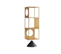XUJUAN-0227 Bookshelf Living Room Floor Bookshelf, Bookcase Storage Rack, Office Creative Display Cabinet, Simple Iron Art(Gold,S)