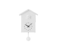 XUJUAN-0227 Decor Wall Clock Style Wall Clock Cuckoo Bird Out Window Chimes Hour Hourly(White)