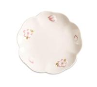 XUJUAN-0227 Dining Plate Ceramic Plate Hand Painted Embossed Cherry Blossoms Home Dining Plate For Food Steak Fruit Dessert Disc Kitchen Tableware Dinner Plates(White,8inch)