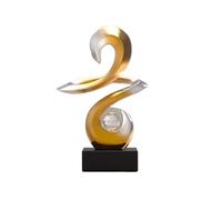 XUJUAN-0227 Fengshui Sculpture Chinese Style Office Decoration Store, Wealth Seeking, Living Room Entrance, Bookshelf, Gift(Silver)