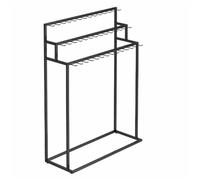 XUJUAN-0227 Freestanding Clothing Rack Belt Rack, Display , Multifunctional Shelf, Clothing Store , Floor Standing Multi-layer Tie(Black,XXX-Large)