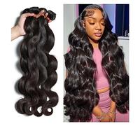 XUJUAN-0227 Human Hair Bundles Loose Body Wave 8/40 Inches 1/3/4 Bundles Human Hair Bundles Brazilian Remy Human Hair Extension Weavy for Black Woman Hair Extension(1PCS 36inch)