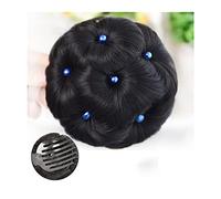 XUJUAN-0227 Human Hair Messy Buns Hair Chignon Pony Tail Bun Artificial Synthetic Tress Claw In Ponytail Hair Extension Women's Hairpiece Ponytails Curly Scrunchy Chignon Bun Hair Piece(ZZ618-2-L)