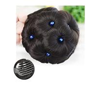 XUJUAN-0227 Human Hair Messy Buns Hair Chignon Pony Tail Bun Artificial Synthetic Tress Claw In Ponytail Hair Extension Women's Hairpiece Ponytails Curly Scrunchy Chignon Bun Hair Piece(ZZ618-4-L)