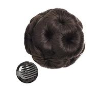 XUJUAN-0227 Human Hair Messy Buns Hair Chignon Pony Tail Bun Artificial Synthetic Tress Claw In Ponytail Hair Extension Women's Hairpiece Ponytails Curly Scrunchy Chignon Bun Hair Piece(NF111-4)