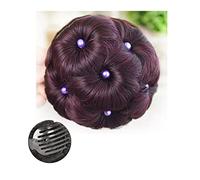 XUJUAN-0227 Human Hair Messy Buns Hair Chignon Pony Tail Bun Artificial Synthetic Tress Claw In Ponytail Hair Extension Women's Hairpiece Ponytails Curly Scrunchy Chignon Bun Hair Piece(ZZ618-2-99-Z)