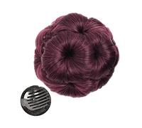 XUJUAN-0227 Human Hair Messy Buns Hair Chignon Pony Tail Bun Artificial Synthetic Tress Claw In Ponytail Hair Extension Women's Hairpiece Ponytails Curly Scrunchy Chignon Bun Hair Piece(NF111-2-99J)