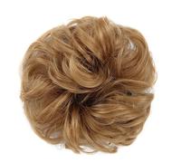 XUJUAN-0227 Human Hair Messy Buns Messy Bun Hair Pieces Extensions, Curly Wave Synthetic Chignon Hairpiece with Rubber Band, Donut Hair Bun Scrunchie for Women Girls Bun Hair Piece(103)