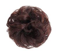 XUJUAN-0227 Human Hair Messy Buns Messy Bun Hair Pieces Extensions, Curly Wave Synthetic Chignon Hairpiece with Rubber Band, Donut Hair Bun Scrunchie for Women Girls Bun Hair Piece(2M33)