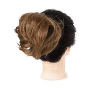 XUJUAN-0227 Human Hair Messy Buns Messy Hair Bun Ponytail Extension, Straight Synthetic Hairpiece Short Ponytail Bun Extensions Hair Accessories Elastic Scrunchie for Women Bun Hair Piece(F6-205)