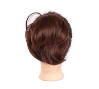 XUJUAN-0227 Human Hair Messy Buns Synthetic Hair Bun Ponytail Extension, Straight Hairpiece Fully Short Ponytail Bun Extensions Hair Accessories Elastic Easy Scrunchie for Women Bun Hair Piece(33)