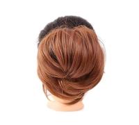 XUJUAN-0227 Human Hair Messy Buns Synthetic Hair Bun Ponytail Extension, Straight Hairpiece Fully Short Ponytail Bun Extensions Hair Accessories Elastic Easy Scrunchie for Women Bun Hair Piece(30)