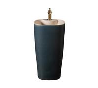 XUJUAN-0227 Pedestal Sink Home Bathroom Pedestal Sink Outdoor Freestanding Ceramic Washbasin With Faucet And Drain