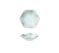 XUJUAN-0227 Salad Bowl Ceramic Plate Retro Kiln Glaze Barbecue Dipping Dish Sashimi Sushi Soy Sauce Dishes(White)