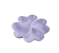 XUJUAN-0227 Salad Bowl Heart Shaped Plates Storage Box Dried Fruit Snack Plates Divided Candy Dessert Plate Container(Purple)