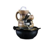 XUJUAN-0227 Tabletop Fountain Home Living Room Decorations Furnishings Simple Retro Desktop Fountain Feng Shui Ball Ornaments Zen Fountains