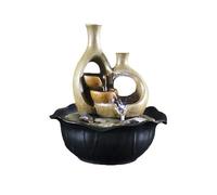 XUJUAN-0227 Tabletop Fountain Simple Retro Desktop Fountain Feng Shui Ball Ornaments Home Living Room Decorations Furnishings Zen Fountains