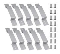 Xujuika 10 Pack Fence Post Security Brackets, Fence Panel Security Brackets Galvanized Steel, Anti Rattle Post Clips Suitable for 100mm/4 Concrete Or Wooden Posts - Anti Rattle / Banging