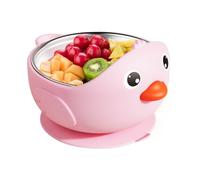Xujuika Baby Bowls with Suction | Cartoon Kids Dinnerware,Shock-Resistant Anti-Slip Baby Bowls for Self-Feeding Practice First Solids Snack Time Outdoor Meals Travel Picnic Daycare