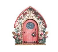 Xujuika Fairy Door, Garden Fairy Door Mini Wood Doors, Fairys Garden Art Doors, Gardens Miniatures Ornaments For Fairys Home, Tree, Indoors Or Outdoors