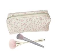 Xujuika Floral Makeup Brush Bag, Cosmetic Storage Bag Pouch, Cosmetic Organizer Storage Organizer, Floral Toiletry Bags Travel Bags, Multifunctional Makeup Organizers for Women Girls