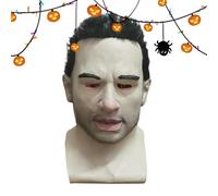 Xujuika Halloween Old Man | Horror Latex Head Cover | Realistic Full Head | Cosplay Character Fake Face Dress Up