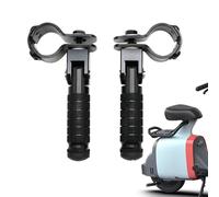 Xujuika Motorbike Foot Pegs | 1 Pair Metal Motorcycle Foot Rests | Motorcycle Highway Foot Pegs | Fixed Folding Pedal Supports For Bicycles, Scooters, Motorbikes