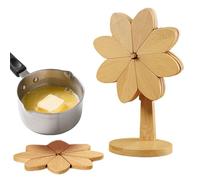 Xujuika Wood Trivet | Heat Resistant Non-Slip Natural Set,Windmill Wooden Hot Pads for Kitchen | for Home Decor Desk Counter Bar Farmhouse Office Coffee Mug Pots Pans Bowls Teapots