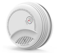 XUK Smoke Alarms for Home 2 Pack, Battery-Powered Photoelectric Fire Alarm with Replaceable 9V Battery, Test & Silence Button, Fire Detector Smoke Detector with LED Indicator (1 Pack)