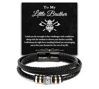 Xukaenus Brother Bracelet From Sister With Message Card And Gift Box, To My Brother Love You Forever Bracelets, Brothers Bracelets For Men, Meaningful Gifts For Him Birthday Christmas, One Size