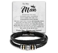 Xukaenus To My Man Bracelet Love You Forever, Bracelets Birthday Valentines Christmas Wedding Jewelry Gifts for Him, Boyfriend Gifts for Men, Bracelet for Husband, Romantic Gift for Man, One Size