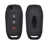 XUKEY 3 Button Silicone Key Case Fob For Ford F-150 F-250 F-350 Explorer Ranger KA Fiesta Mondeo Eco Sport Keyless Remote Key Cover Shell Skin Holder Flip Key Protector
