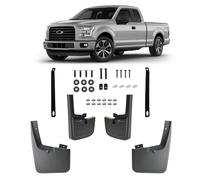 XUKEY 4PCS Mud Flaps for Ford F-150 2015 2016 2017 2018 2019 2020 Mud Guards Mudflaps Without Factory Fender Flares, Car Accessories Front and Rear Mudflap Replacement Kit