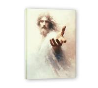 xukgmsg Shake Hands Wall Art Portrait Of Jesus Christ Canvas Printed Wall Decor Oil Jesus Bible Picture Painting For Decoration Poster Church Decorations 100x70cm