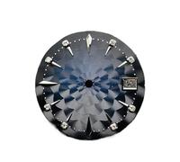 XUKKJI 33MM Rose Gold Watch Case with Dial Set Women's Case for NH35 for NH36 Movement Bubble Crystal Watch Accessories, 687navy Blue Dial, One Size
