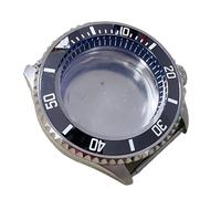 XUKKJI 41.5MM Steel Watch Case Screw-in Crown Black Chapter Ring Watch Accessories Set for NH35/For NH36/4R Movements, NO.13, One Size