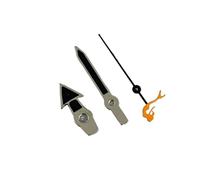 XUKKJI Silver Edge Black Watch Hands with Mermaid/for Turtle/for Fish Second Hands No Luminous Watch Accessories for NH35/NH36/4R/7S Movement, Orange Mermaid, One Size