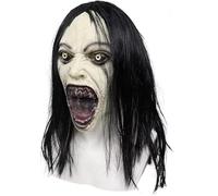 XUKPO Scary Masks Halloween Costumes for Adult - Horror Crying Woman Mask with Wigs Full Head Latxe Mask Horror for Halloween Masquerade Party Cosplay Props