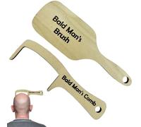 XUKZIMA 2 Pcs Bald Man Comb Joke Funny Hairless Combing Brush Gag Gifts for Men Humorous Toothless Combs Blad Mans Brush for Trick Friends Gift