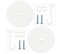 XUKZIMA 2 Pcs Ceiling Mosquito Net Hooks, Bunk Bed Hanger Hook Super Glue Dome Mosquito Net Hooks with Base Screws Ceiling Hook for Hanging Light Canopy Mosquito Net Nail-Free Bedding Accessories