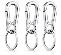 XUKZIMA 3 Pcs Metal Keychain Carabiner Keychain Carabiner Clip Keyring Key Chain Keyring Key Ring Chain Clips Hook Holder for Men Women