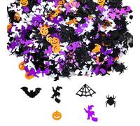 XUKZIMA Halloween Confetti 30 g, Bats, Spooky Pumpkins, Witches, Spider Webs, Skulls, Scatter Decorations, Ideal for DIY Projects, Scrapbooking and Partydeko